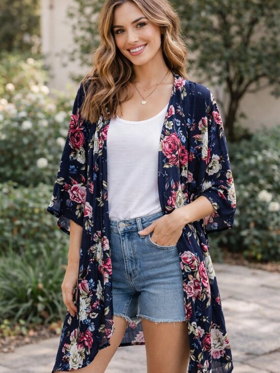 LuLaRoe Tops - Lightweight Floral Long Kimono